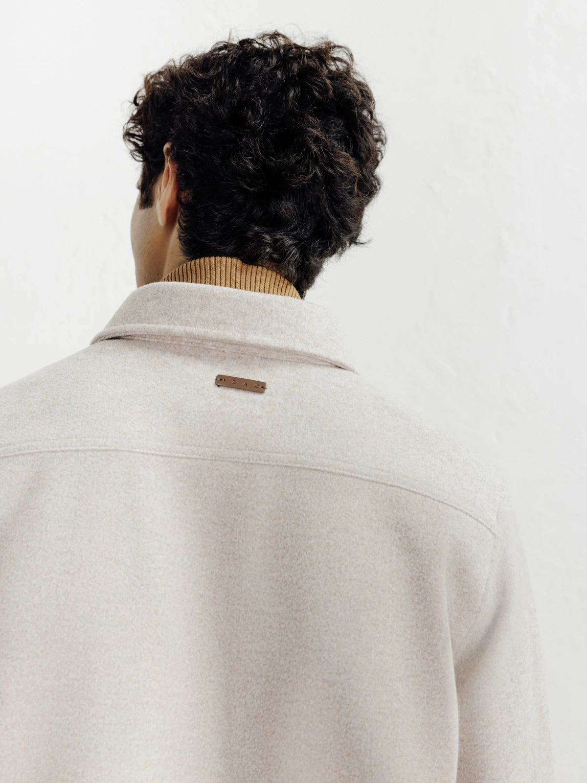 Veste casual col chemise beige - IZAC