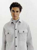 Veste casual col chemise gris clair - IZAC
