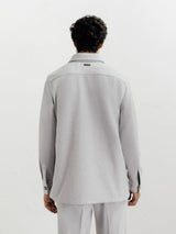 Veste casual col chemise gris clair - IZAC