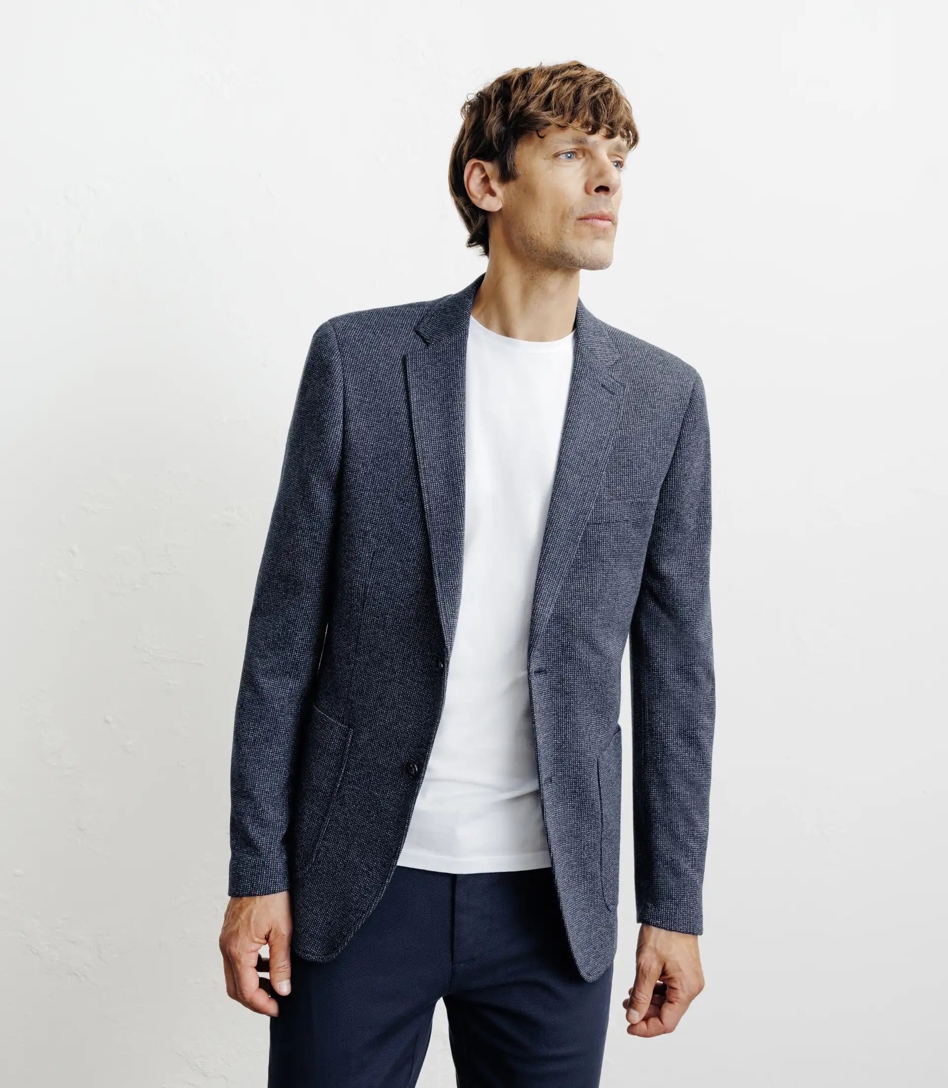 Veste casual en maille marine - IZAC