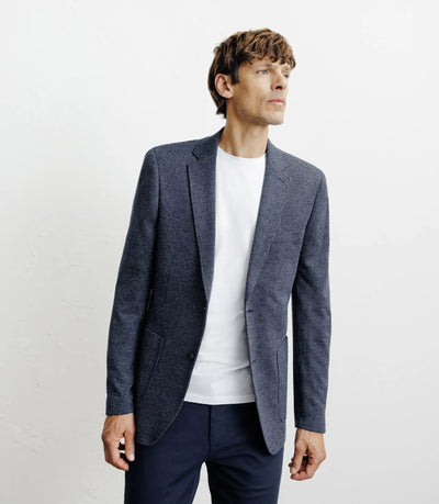 Veste casual en maille marine - IZAC