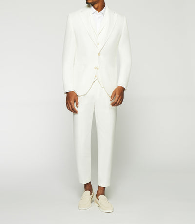 Veste séparable en coton lin blanche CACTUS - IZAC