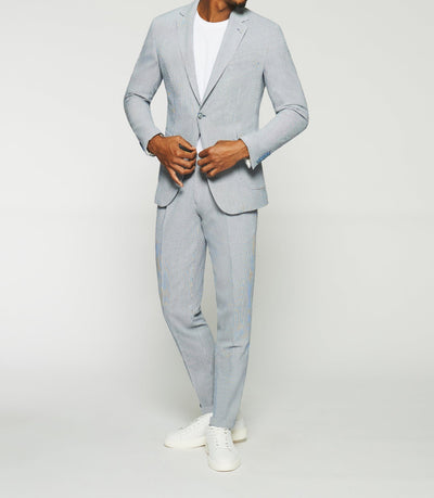 Veste séparable à rayures blanche et bleue CAPRI - IZAC