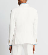 White separable linen jacket