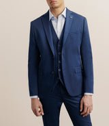 Blue technical fabric city jacket