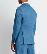 Indigo blue striped city jacket