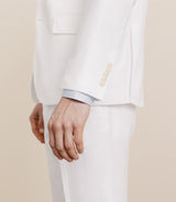 100% white separable linen city jacket