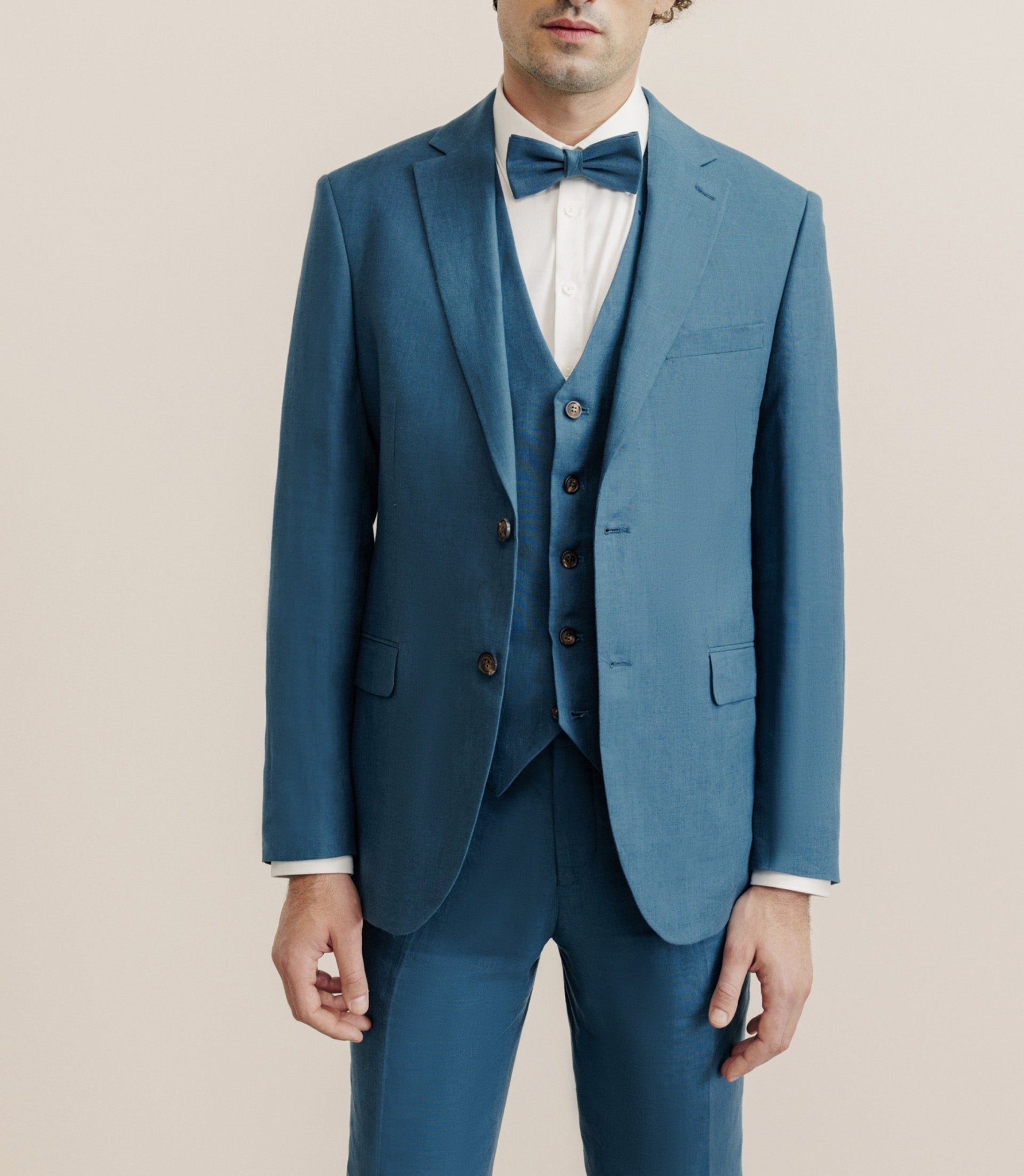 City jacket 100% Blue Green separable linen