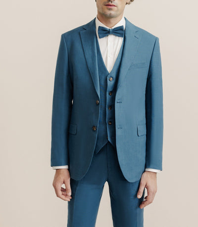 City jacket 100% Blue Green separable linen