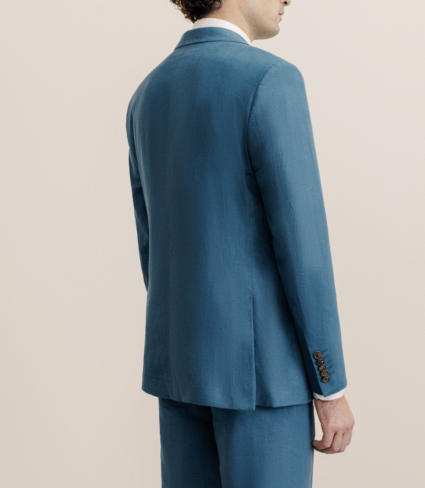 Veste ville 100% lin séparable bleu vert - IZAC