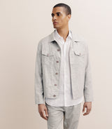 Grey 100% linen jacket