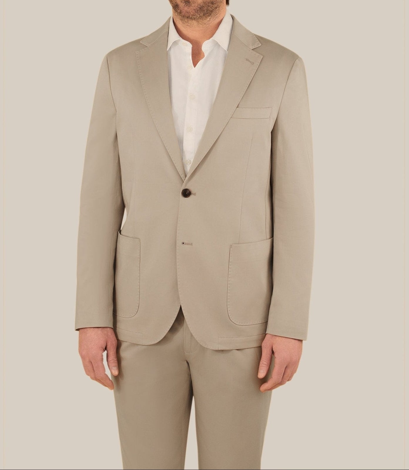 Veste ville en satin de coton beige - IZAC