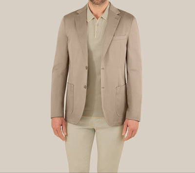 Veste ville en satin de coton kaki - IZAC