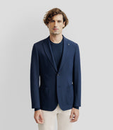 Veste en tissu armuré marine - IZAC