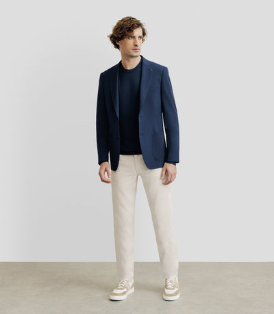 Veste en tissu armuré marine - IZAC