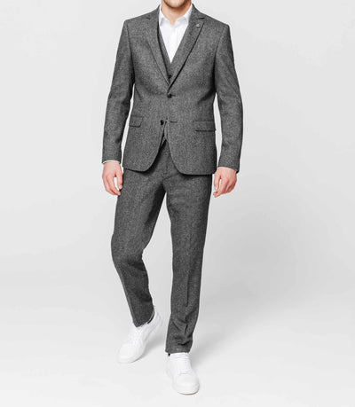 Veste tweed anthracite - IZAC