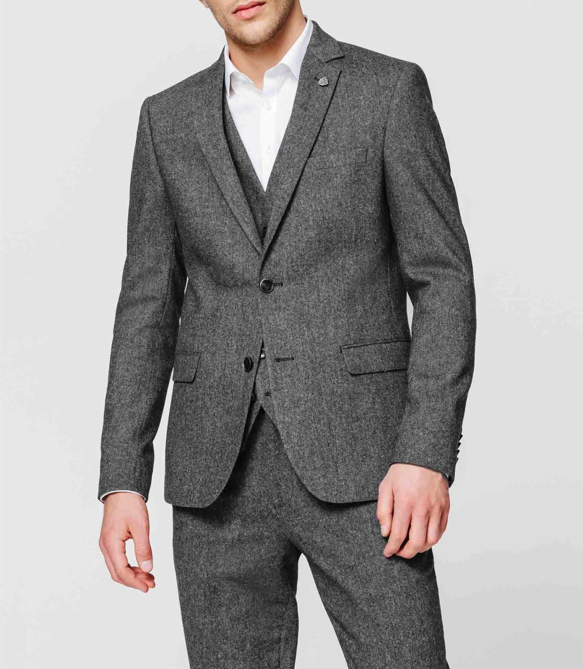 Veste tweed anthracite