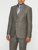Veste ville en tweed marron SABLE - IZAC