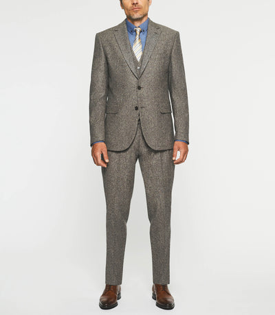 Veste ville en tweed marron SABLE - IZAC