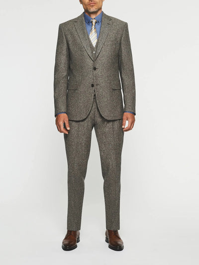 Veste ville en tweed marron SABLE - IZAC