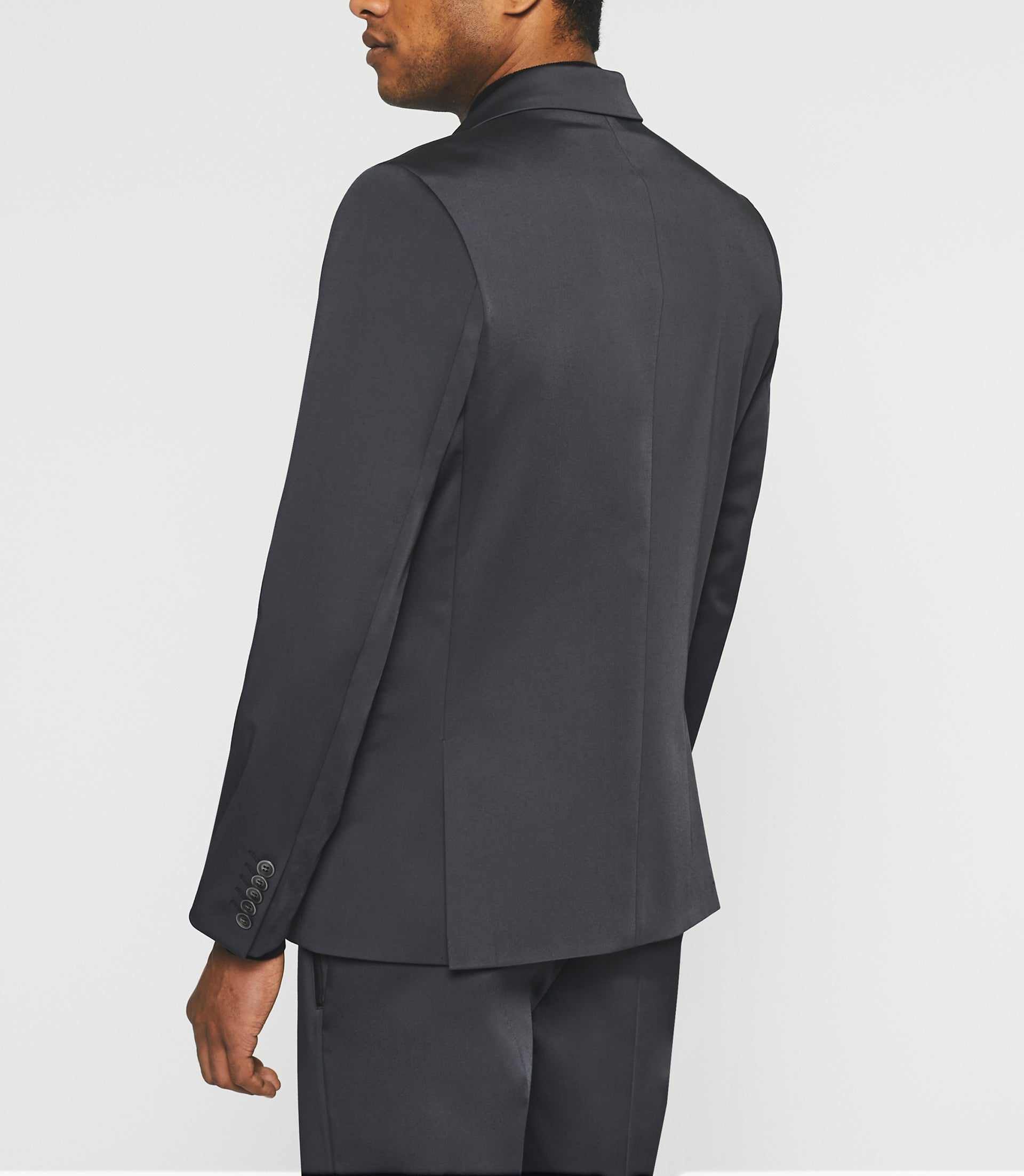 Separable city jacket in grey technical fabric SANACO