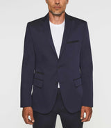 SANACO navy technical fabric city jacket