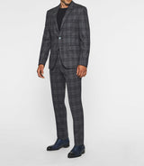 Separable jacket with check pattern Prince of Wales navy SERIES