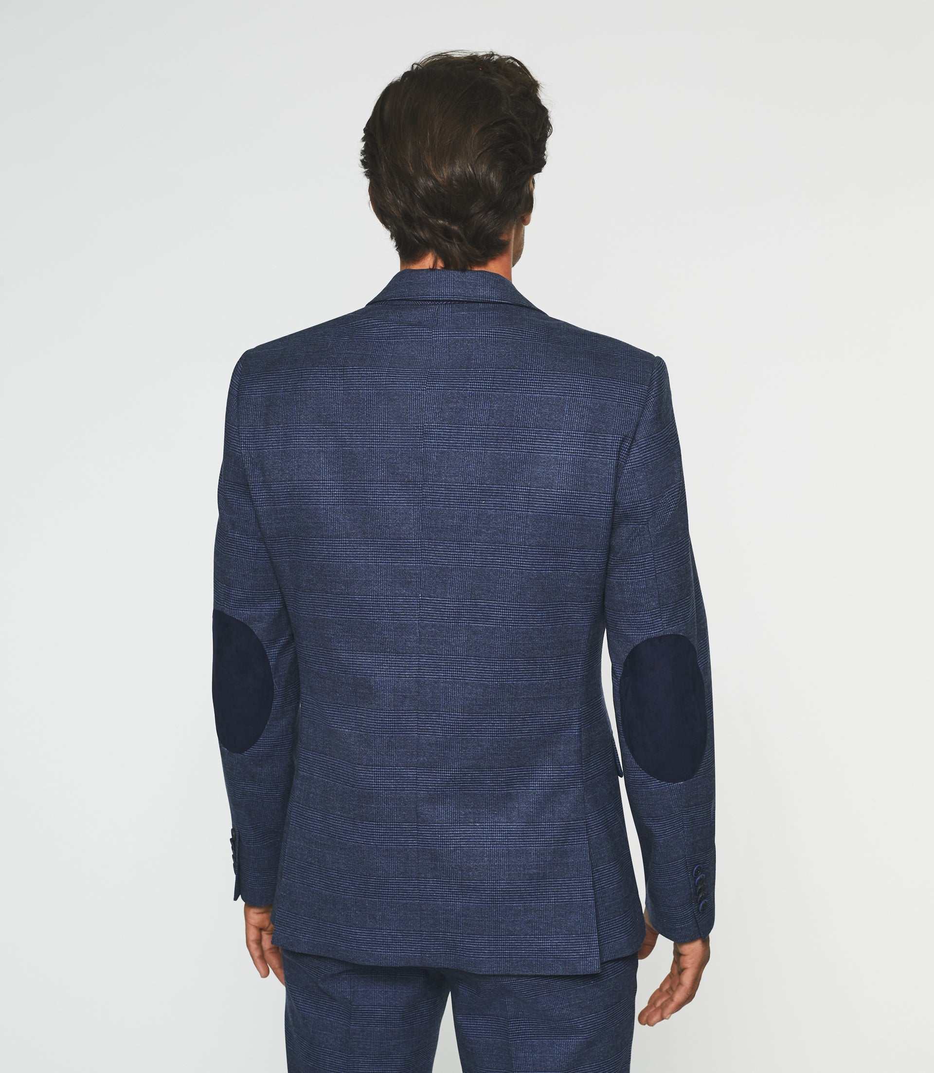 Navy Prince of Wales plaid city jacket SWING