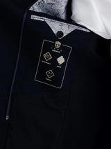 Veste en maille avec parementure marine - IZAC