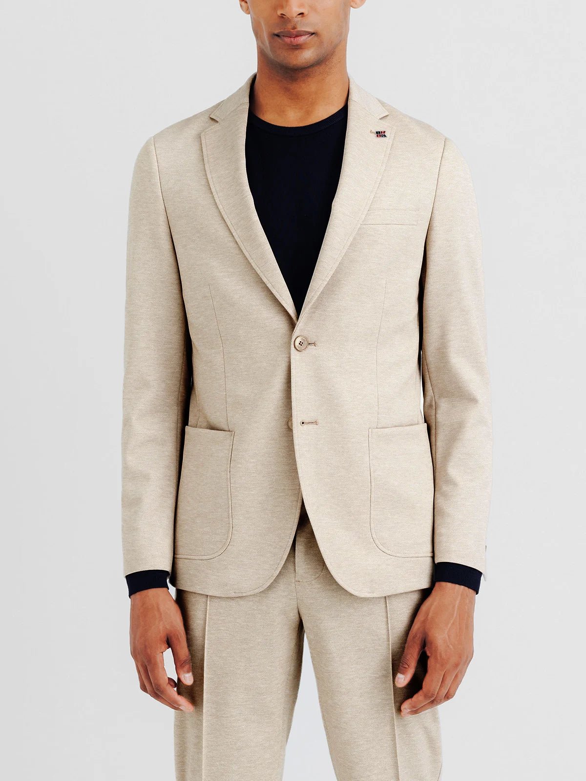 Veste ville en maille beige - IZAC