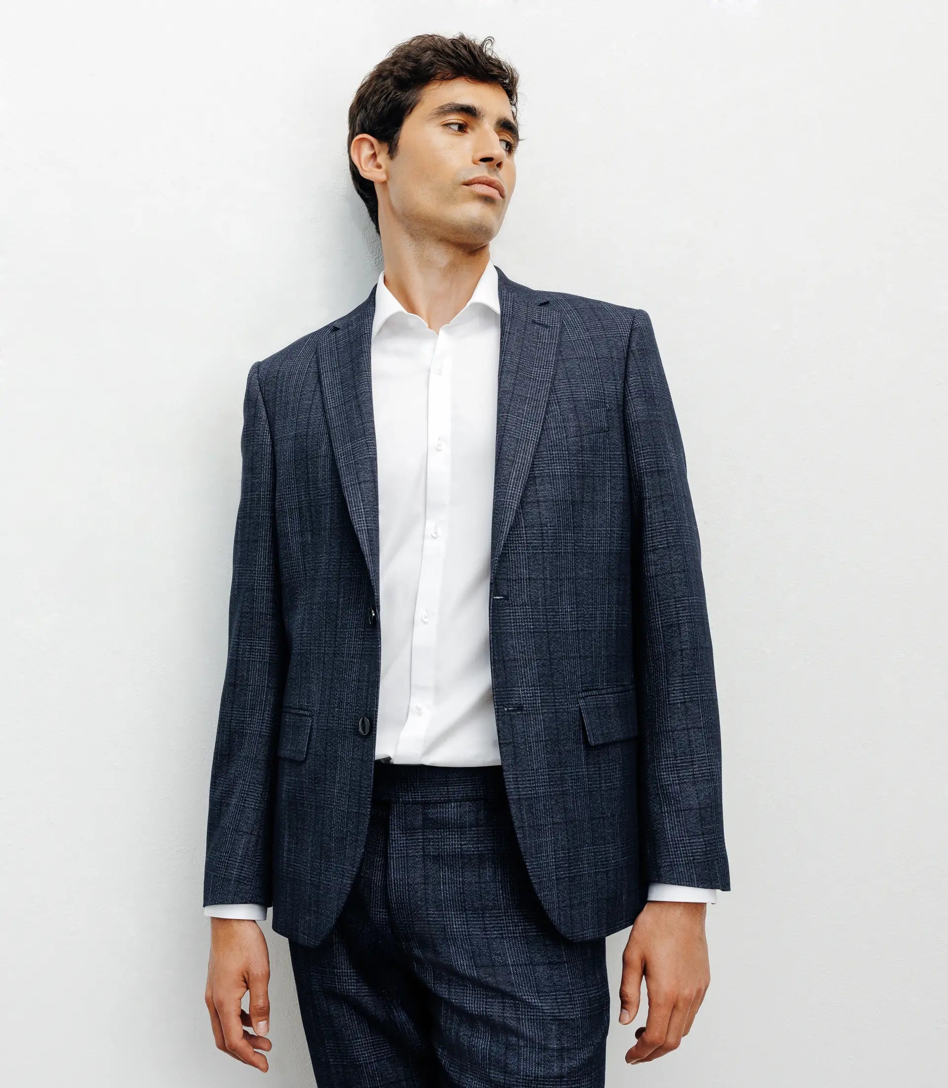 Veste ville Prince de Galles bleu d - IZAC