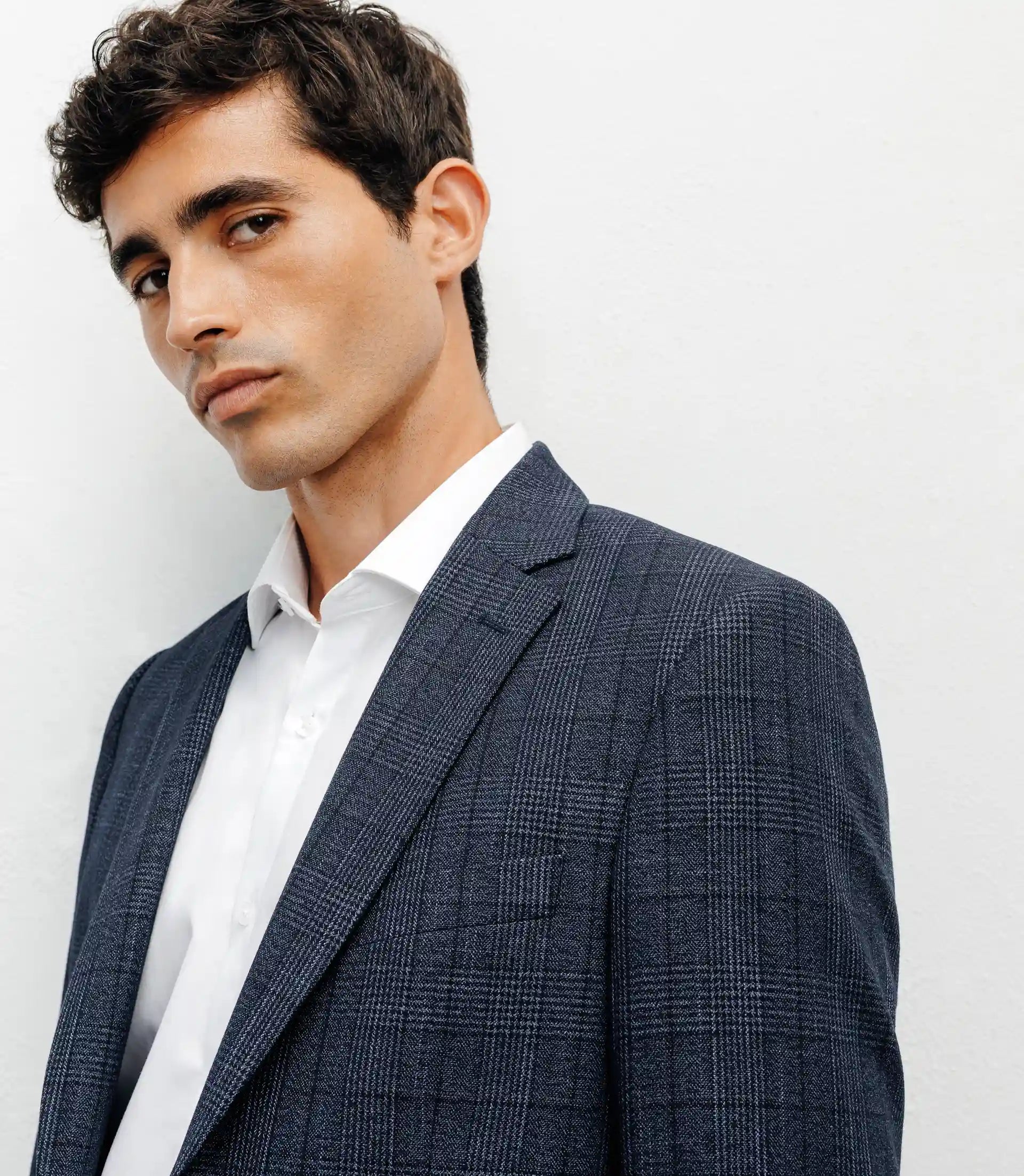 Veste ville Prince de Galles bleu d - IZAC