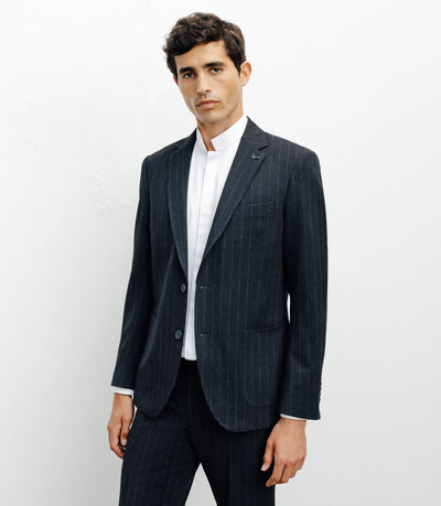 Veste ville rayée marine - IZAC