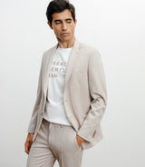 Veste ajustée en maille beige - IZAC