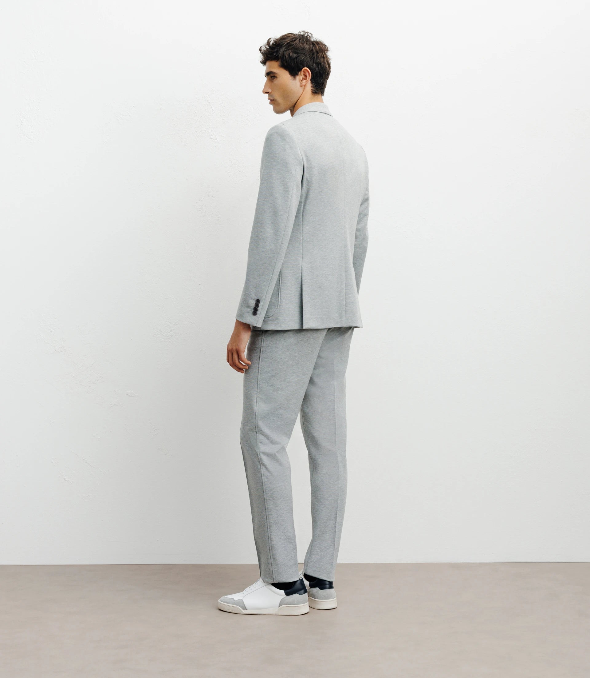 Veste ville en maille 2 boutons gris - IZAC