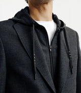 Veste ville à capuche gris foncé - IZAC