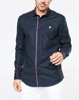 Chemise casual galon sport marine