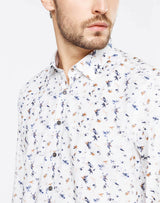 Foliage pattern casual shirt