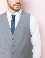 Grey wool suit vest