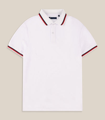 Polo en maille piquée blanc - IZAC