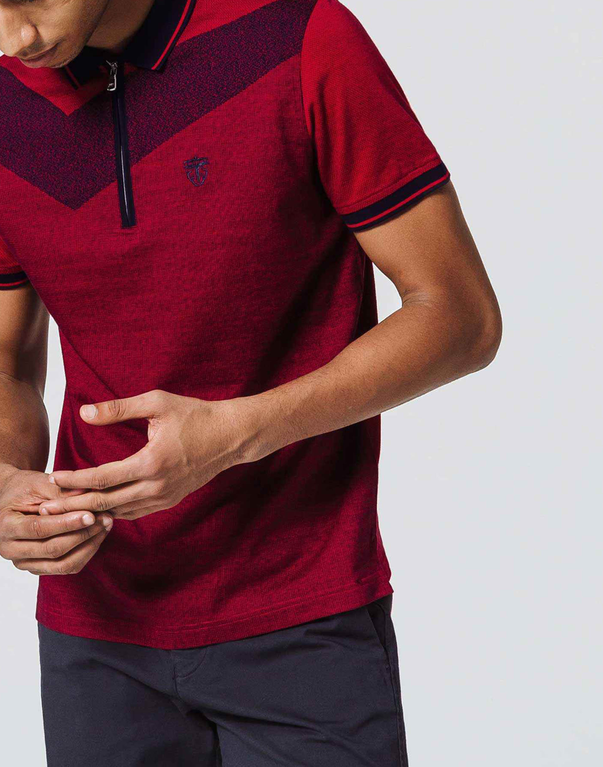 Polo Zip Red