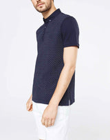 Navy polo shirt with anchors