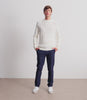 Pull col rond écru