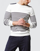 Ecru Striped Sweater