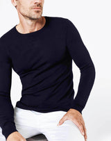 Navy round neck sweater