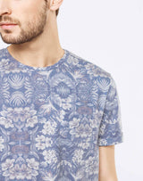 T-shirt bleu tropical chic - IZAC