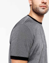 Black micro stripe T-shirt