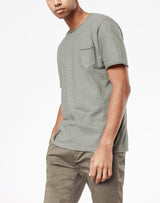 Khaki flamed cotton T-shirt