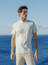 Off-white striped crew neck T-shirt