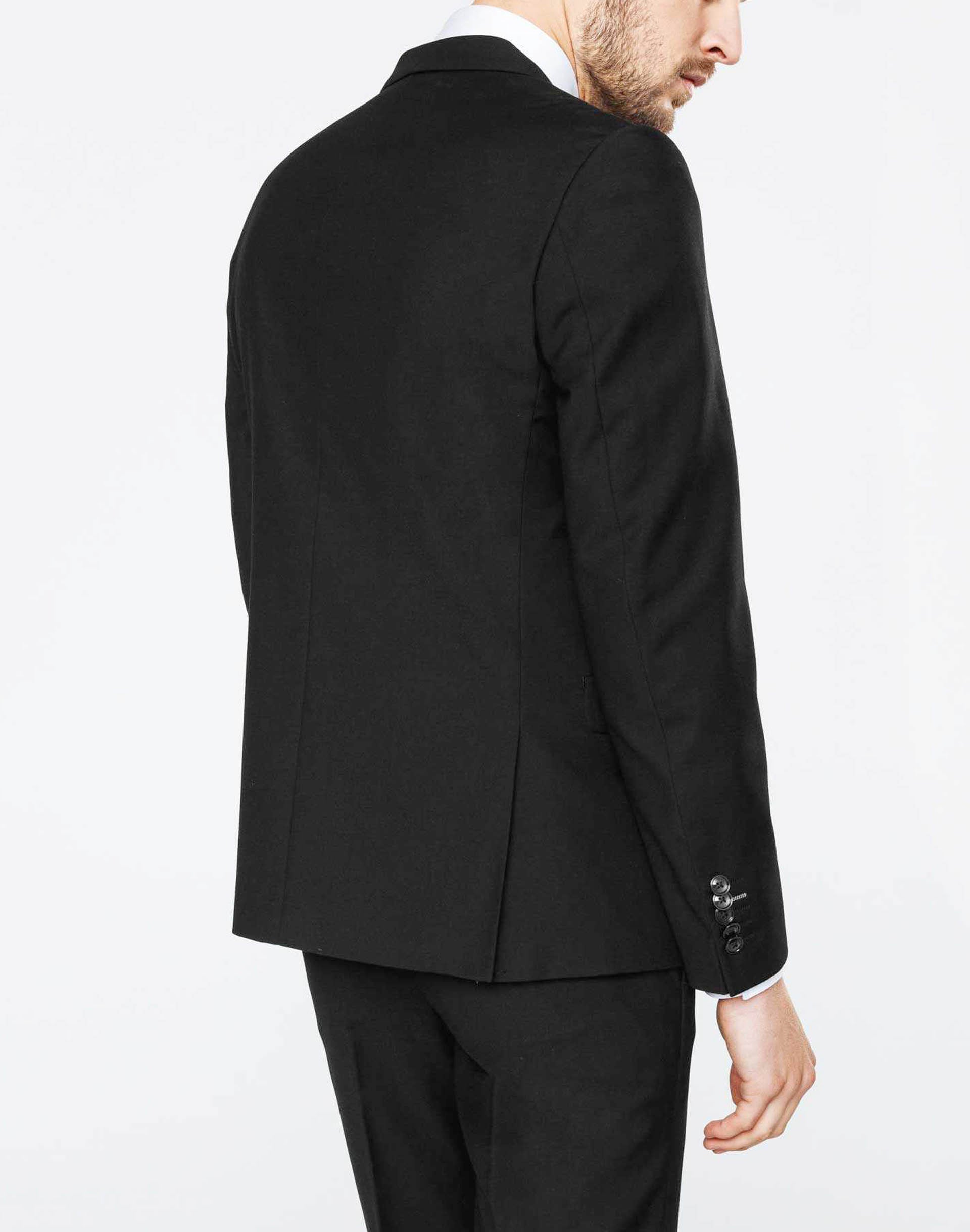 Black notched lapel jacket